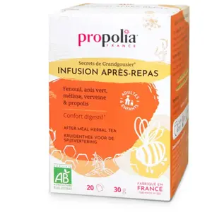Comparateur de prix : Propolia Secret de Grandousier Infusion Après Repas Bio 20 sachets