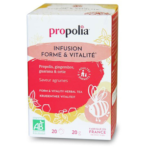 Comparateur de prix : Propolia Bio Infusion Forme & Vitalité Saveur agrumes 20 sachets