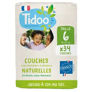 Comparateur de prix : Tidoo Couche Écolabellisée Taille 6 (16-30kg)