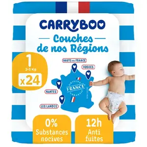 Carryboo Couches de nos régions Taille 1 (2-5kg)