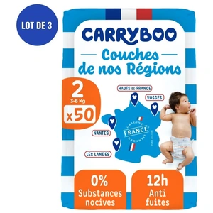 Carryboo Couches de nos régions Taille 2 (3-6kg) pas cher