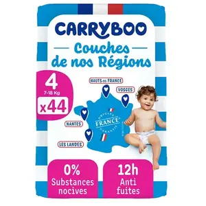 Comparateur de prix : Carryboo Couches de nos régions Taille 4 (7-18kg)