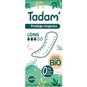 Comparateur de prix : Tadam' Hygiène Féminine Protège-Lingerie Dermo-Sensitif Long 24 unités