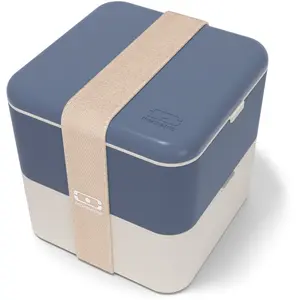 Monbento Lunch box 2 compartiments Made in France 1,7L en PP Bleu Natural pas cher