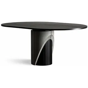 Table à manger ovale Sharp Lyon Béton