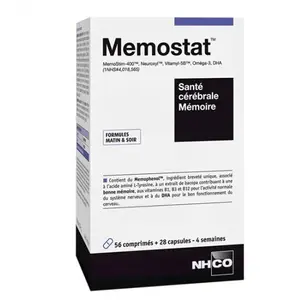 Nhco memostat santé cérébrale mémoire 56 comprimés + 28 capsules pas cher