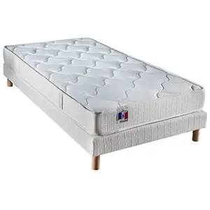 CONFORT DESIGN Ensemble matelas + sommier 90 x 190 - Latex - 16 cm - Equilibré pas cher