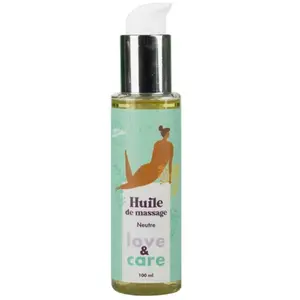 Huile de massage neutre Love & Care pas cher