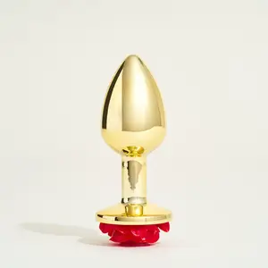 Plug métal bijou rose Steel - S pas cher