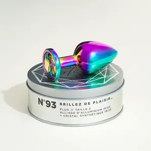 Plug métal bijou rainbow Steel - M pas cher