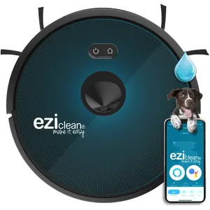 Comparateur de prix : Aspirateur robot Eziclean Aqua Connect X650 Noir et Bleu