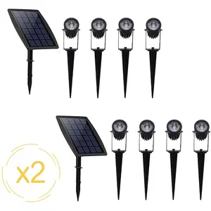 Comparateur de prix : Projecteurs solaires EZIlight® Solar multi spot - 2 packs de 4 lampes