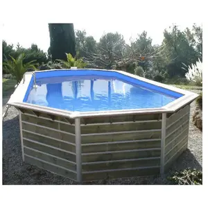 Comparateur de prix : Piscine en bois - WATERCLIP - Siayan - Rectangulaire - 730x430x129cm