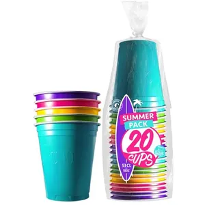 NO NAME 20 gobelets usa réutilisable 53cl multicolore - original cup gsu53 pas cher