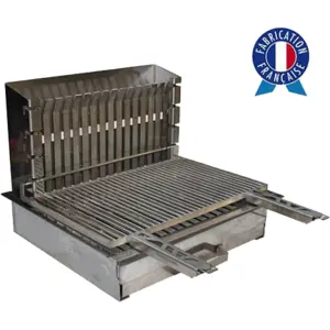 Comparateur de prix : Barbecue Tonio au Charbon de Bois Encastrable Tout Inox avec Grille