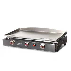 Comparateur de prix : Plancha à gaz LAGOA 3 feux - Plaque et caisson INOX - LG2-3F TU