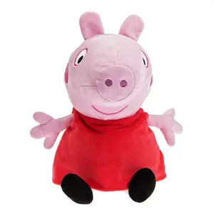 Pelucho - Peluche Bouillotte Peppa pig rouge - Made in France pas cher