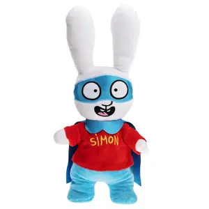 Pelucho - Peluche Bouillotte Simon super lapin - Made in France pas cher