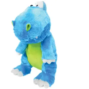 Pelucho - Peluche Bouillotte Dinosaure bleue - Made in France - Lavand... pas cher