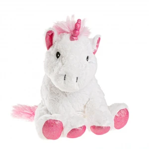 Pelucho Peluche Bouillotte Licorne blanche - Made in France pas cher