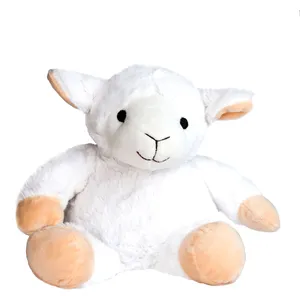 Pelucho Peluche Bouillotte Mouton blanc - Made in France pas cher