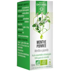 Dayang Huiles Essentielle Menthe Poivrée Bio 10ml pas cher