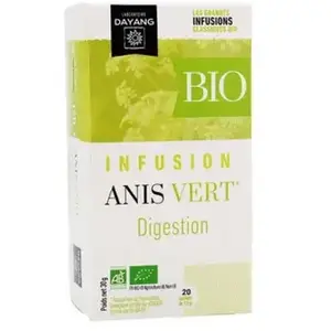 Comparateur de prix : Dayang Infusion Anis Vert Bio 20 sachets