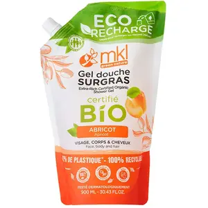MKL Green Nature Gel Douche Surgras Abricot Éco-Recharge Bio 900 ml pas cher