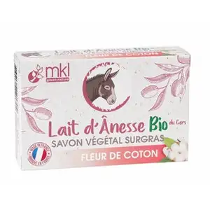 Mkl Savon Végétal Surgras Lait D'Ânesse Bio Fleur De Coton 100g pas cher
