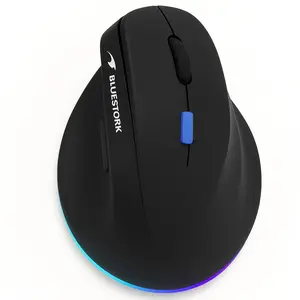 Souris Bluestork Ergo Lumi Pro Bluetooth RF 4800 DPI Noir RGB pas cher