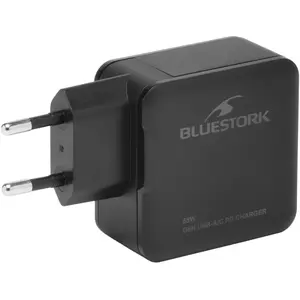 Bluestork Chargeur USB-C/A 65W GaN (Noir) pas cher