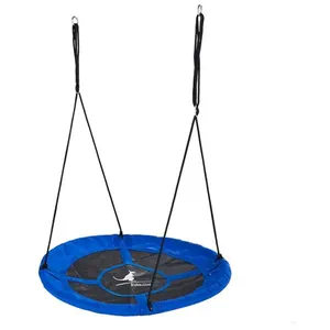 Comparateur de prix : KANGUI Balançoire ronde nid d'oiseau rond ø100cm - bleu - charge 150kg maxi