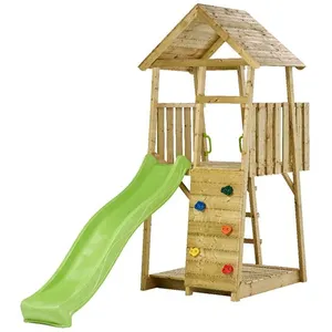 Comparateur de prix : Kangui Tour de jeux bois WIKI - Toboggan, escalade, cabane et bac à sable