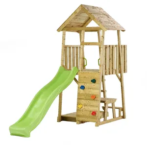 Comparateur de prix : Kangui Kangui Tour De Jeux Bois Wiki - Toboggan, Mur D'escalade, Caban...