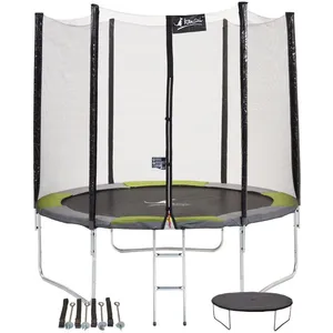 Comparateur de prix : Trampoline rond Ø250cm avec filet, échelle, kit d'ancrage et bâche de protection ralli 250 - Kangui