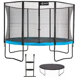 Comparateur de prix : Kangui Trampoline de jardin 365 cm + filet de sécurité + échelle + bâc...