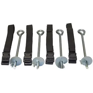 Kangui Kit ancrage au sol 4 sardines de fixation et sangles Adaptable Universel pas cher