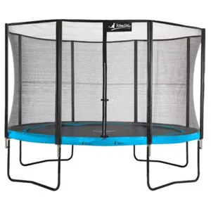 Comparateur de prix : Kangui Trampoline de jardin 365 cm + filet de sécurité PUNCHI Bleu 360