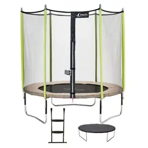 Kangui Trampoline de jardin 244 cm + filet de sécurité + échelle + bâc... pas cher