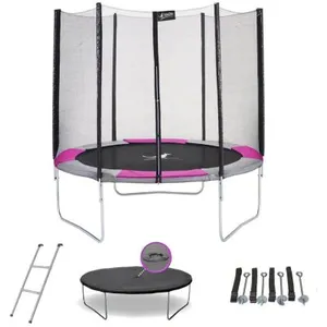Comparateur de prix : Kangui - Trampoline rond Ø250cm avec filet, échelle, kit d'ancrage et ...