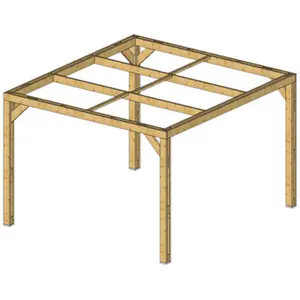Comparateur de prix : Pergola en bois thermo chauffé 10.67 m² sans plancher Habrita tho3531