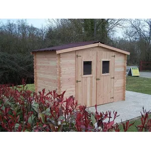 Habrita - abri de jardin 5.24m² bois naturel - da3017.02n TU pas cher