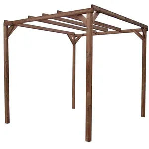 Comparateur de prix : Pergola en bois thermo chauffé 8.88 m² sans couverture Habrita th3030