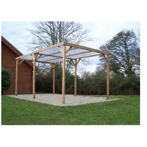 Comparateur de prix : HABRITA Pergola en bois thermo chauffé 15.10 m² avec couverture pvc th3051s2