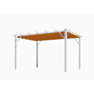 Comparateur de prix : HABRITA Pergola 100% Aluminium Couleur Rouille 12 M2 - Structure Blanch Perle