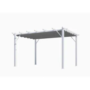 Comparateur de prix : Habrita Pergola 100% aluminium couleur grise 12 m2 - structure blanch perle