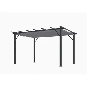Comparateur de prix : Pergola autoportante manuelle aluminium Habrita PER4030GG gris 4 x 3 m