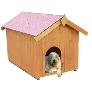 Comparateur de prix : Niche pour petit chien 0,77m² en bois avec toit bitumé et plancher Habrita