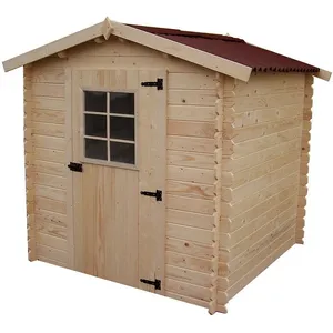 Comparateur de prix : Abri de jardin madriers massifs 3.24 m² bois naturel Habrita VD2020.02N