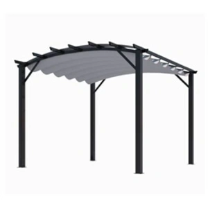 Comparateur de prix : HABRITA Pergola Structure Mixte 11,22 M2 - Toile Couleur Grise